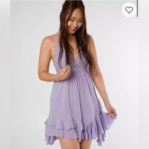 Free People Adella Lace Slip Dress